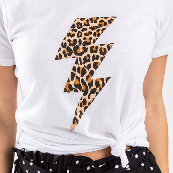 Leopard Lightning Bolt Graphic Tee - Picture 4 of 8